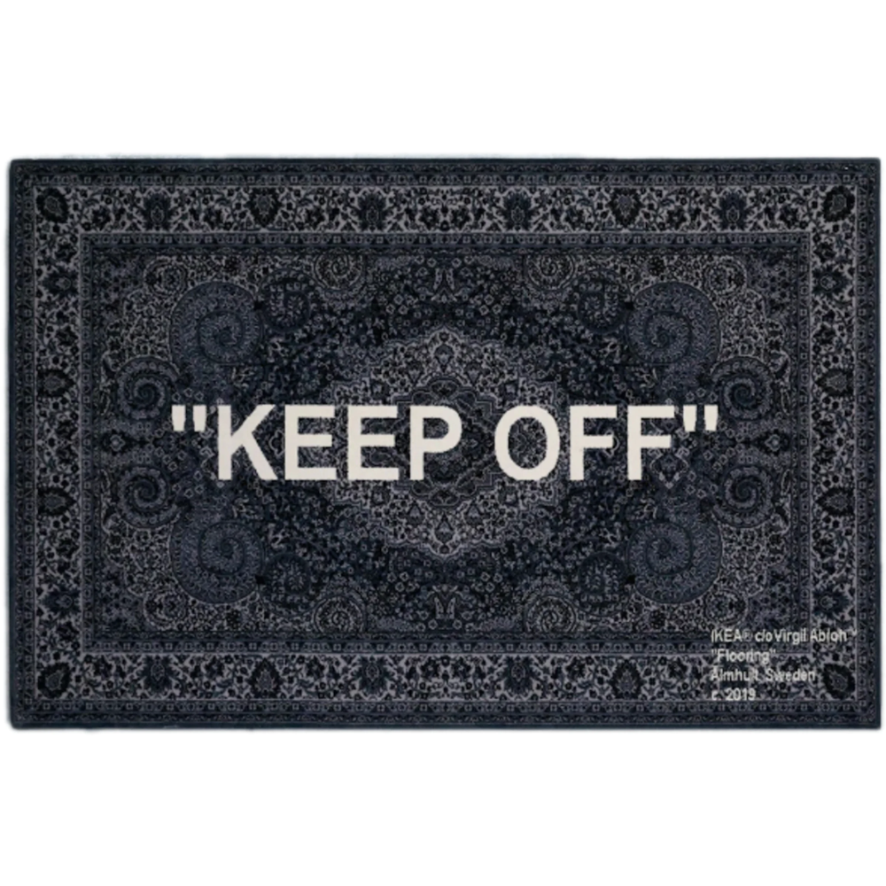 "KEEP OFF" Rug by Virgil Abloh